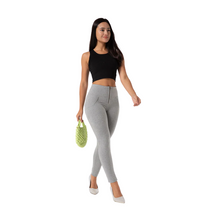 Load image into Gallery viewer, shascullfites melody high waist gray leggings push up shaping leggings hip lifting peach lift leggings
