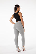Load image into Gallery viewer, shascullfites melody high waist gray leggings push up shaping leggings hip lifting peach lift leggings
