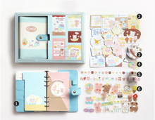 Load image into Gallery viewer, Checkered Loose-leaf Cute Hand Ledger Japanese Notebook
