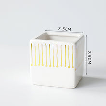 Load image into Gallery viewer, Succulent Ceramic Flower Pot Small Square Table Top Ornament
