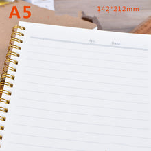 Load image into Gallery viewer, Student A5 Grid Dot Matrix Hand Account Blank Kraft Paper Coil Notebook
