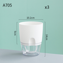 Load image into Gallery viewer, Automatic Water-Absorbing Flower Pot Plastic Resin Transparent Flower Pot

