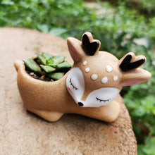 Load image into Gallery viewer, Hand Painted Elk Ceramic Ornament Succulent Flower Pot
