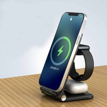 Load image into Gallery viewer, Desktop Vertical Multifunctional Three-in-one Wireless Charger
