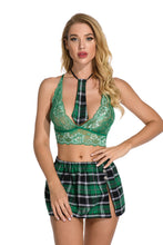 Load image into Gallery viewer, European And American Students' Plaid Skirt Underwear Suit
