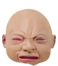 Load image into Gallery viewer, Crying Mask Funny S Y Angry Baby Face Latex Mask Headgear Halloween
