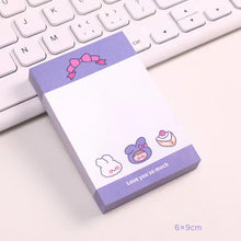Load image into Gallery viewer, Cartoon Soft Cute Rabbit Notebook Purple Girl Portable Message
