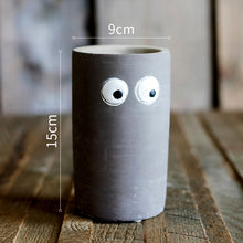 Load image into Gallery viewer, Big Eyes Cute Small Flower Pot Flower Vase Table Top
