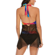 Load image into Gallery viewer, European Girl Style Plus Size Skirt Split Triangle Bikini
