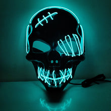 Load image into Gallery viewer, Scar One-eyed Pirate Mask Bloody Horror Cold Light Halloween Mask Led Glowing Mask
