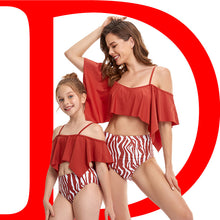 Load image into Gallery viewer, Swimsuit Printed High-waist Bikini Parent-child Swimwear
