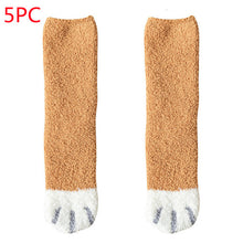 Load image into Gallery viewer, Women's Coral Fleece Cat Paw Pattern Kawaii Thick Warm Socks
