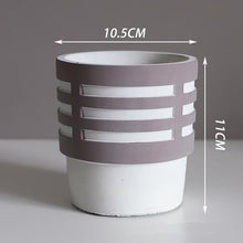 Load image into Gallery viewer, Creative Desktop Cement Ceramic Flower Pot Round
