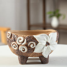 Load image into Gallery viewer, Succulent Flower Pot Ceramic Large Old Pile Platter Hand-painted Pot
