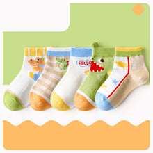 Load image into Gallery viewer, Children's Mesh Bright Color Dinosaur Boat Socks
