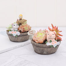 Load image into Gallery viewer, Wooden Basin Resin Ornaments Micro Landscape Garden Decoration
