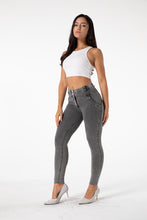 Load image into Gallery viewer, Shascullfites melody regular waist gray jeggings push up jeans bum shaping butt lifting yoga pants
