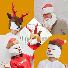 Load image into Gallery viewer, Christmas Supplies Creative Mask Novelty DIY Paper Headgear Headdress
