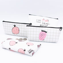 Load image into Gallery viewer, Creative PU Zipper Pencil Case Stationery Bag Stationery Box
