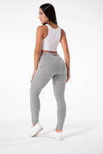 Load image into Gallery viewer, Shascullfites melody cotton bum lifting leggings booty shaping gray push up pants women
