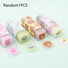 Load image into Gallery viewer, Creative Cartoon Animal Sandwich Eraser Student Stationery
