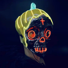 Load image into Gallery viewer, Halloween Horror Mask LED Glowing Pumpkin Skull
