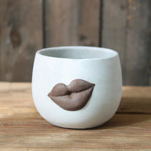 Load image into Gallery viewer, Creative Big Lips Cement Flower Pot Abstract Art
