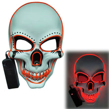 Load image into Gallery viewer, Glowing Mask Scary Ghost Face Halloween Funny White Skull Mask LED Glowing Props
