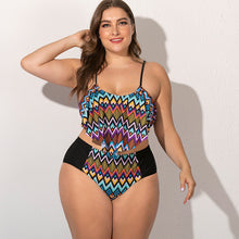 Load image into Gallery viewer, Fat woman plus fat split swimsuit
