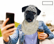 Load image into Gallery viewer, Mouth-moving Stuffed Animal Mask Cute Halloween Props
