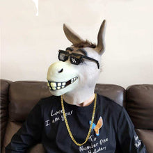 Load image into Gallery viewer, Funny Horse Donkey Head Orangutan Vibrato Rabbit Mask Annual Performance
