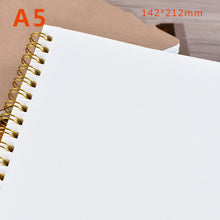 Load image into Gallery viewer, Student A5 Grid Dot Matrix Hand Account Blank Kraft Paper Coil Notebook
