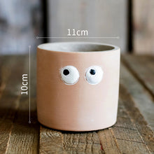 Load image into Gallery viewer, Big Eyes Cute Small Flower Pot Flower Vase Table Top
