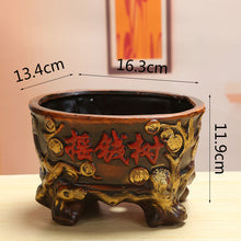 Load image into Gallery viewer, Retro Fortune Tree Ceramic Flower Pot Desktop Pendulum
