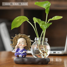Load image into Gallery viewer, Green Radish Hydroponic Plant Pots And Utensils Transparent Desk Decorations Home Furnishings
