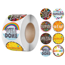 Load image into Gallery viewer, 500roll Childrens Toys Reward Incentive Sticker Label Office Stationery Decoration Label Sealing Sticker
