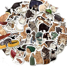 Load image into Gallery viewer, Cute Pet Kitten Cute Cartoon Sticker Suitcase Mobile Phone Case Stationery Decoration
