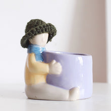 Load image into Gallery viewer, Creative Office Living Room Interior Desktop Ceramic Mini Cartoon Flower Pot

