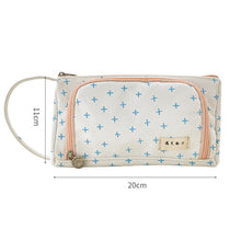 Load image into Gallery viewer, Korean Style Simple Candy Color Student Canvas Large-capacity Pencil Case
