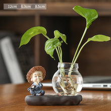 Load image into Gallery viewer, Green Radish Hydroponic Plant Pots And Utensils Transparent Desk Decorations Home Furnishings
