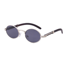 Load image into Gallery viewer, Retro Wood-like Sunglasses Small Round Frame
