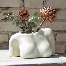 Load image into Gallery viewer, Personality Resin Crafts Chest Butt Flower Pot Statue
