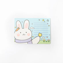 Load image into Gallery viewer, Cute Happy Rabbit Cartoon Plaid Note Stationery
