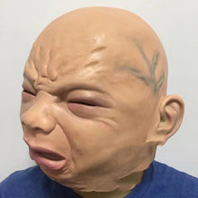 Load image into Gallery viewer, Smiling Crying Baby Mask Halloween Party Latex Face
