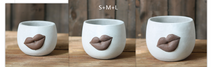 Load image into Gallery viewer, Creative Big Lips Cement Flower Pot Abstract Art
