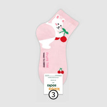 Load image into Gallery viewer, Combed Cotton Heel Small Animal Model Short Tube Girls Cotton Socks
