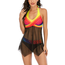Load image into Gallery viewer, European Girl Style Plus Size Skirt Split Triangle Bikini
