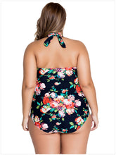 Load image into Gallery viewer, Women's Halterneck Sexy Gathered Plus Size One-piece Swimsuit
