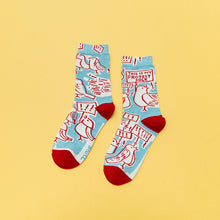 Load image into Gallery viewer, Personality Contrast Color Graffiti Women's Tube Socks Street Style Fashion Cotton Socks
