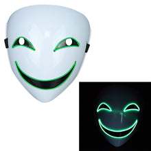Load image into Gallery viewer, Glowing Black  Halloween Mask
